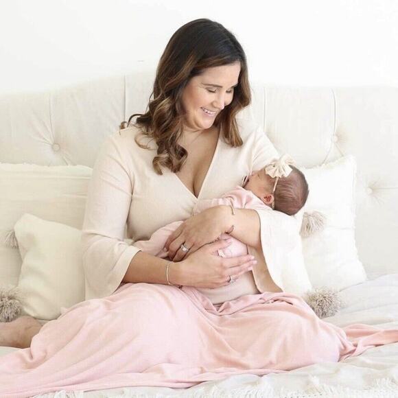 Caden Lane Other - Caden Lane Waffle Bamboo Knit Maternity Robe Oatmeal One Size